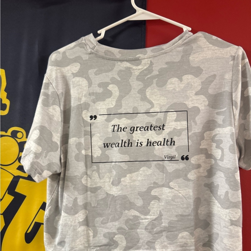 Gray Camouflage Graphic Tee